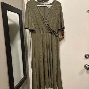 Calvin Klein, Wrap-look, Flare, Midi Dress